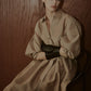 Organza Belted Shirt Dress