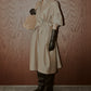 Organza Belted Shirt Dress