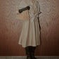 Organza Belted Shirt Dress