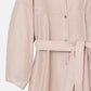 Organza Belted Shirt Dress