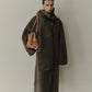 Double-Face Wrap Coat w/Matching Scarf