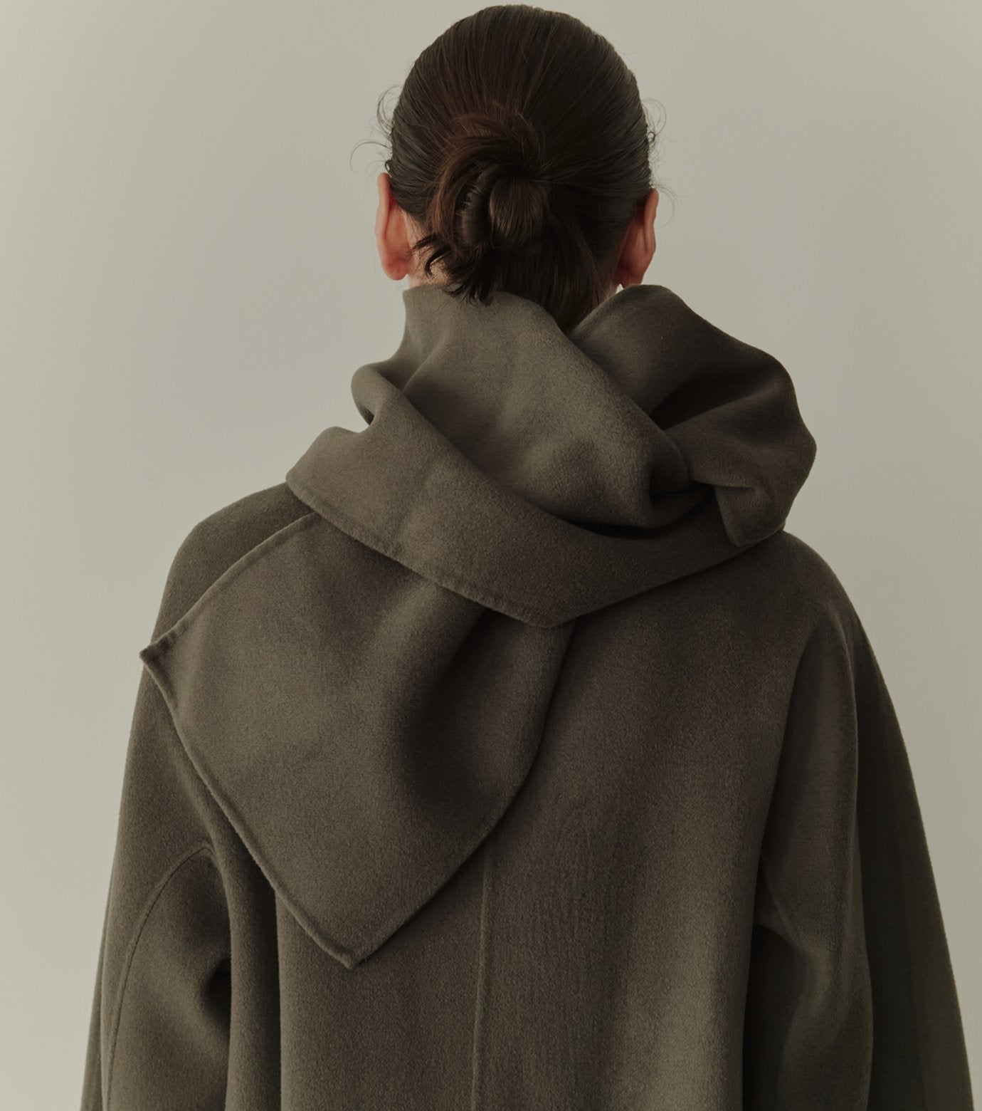Double-Face Wrap Coat w/Matching Scarf