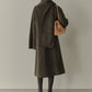 Double-Face Wrap Coat w/Matching Scarf