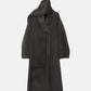 Double-Face Wrap Coat w/Matching Scarf