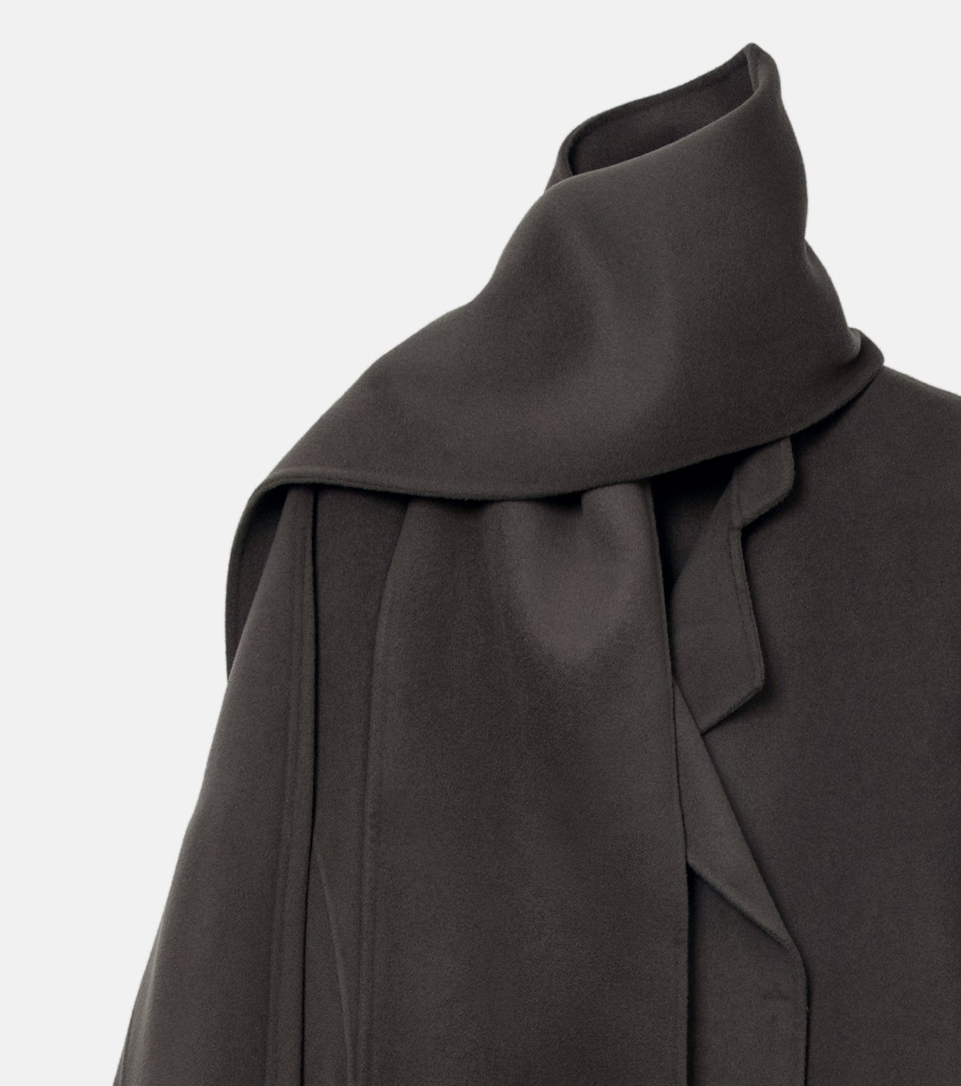 Double-Face Wrap Coat w/Matching Scarf