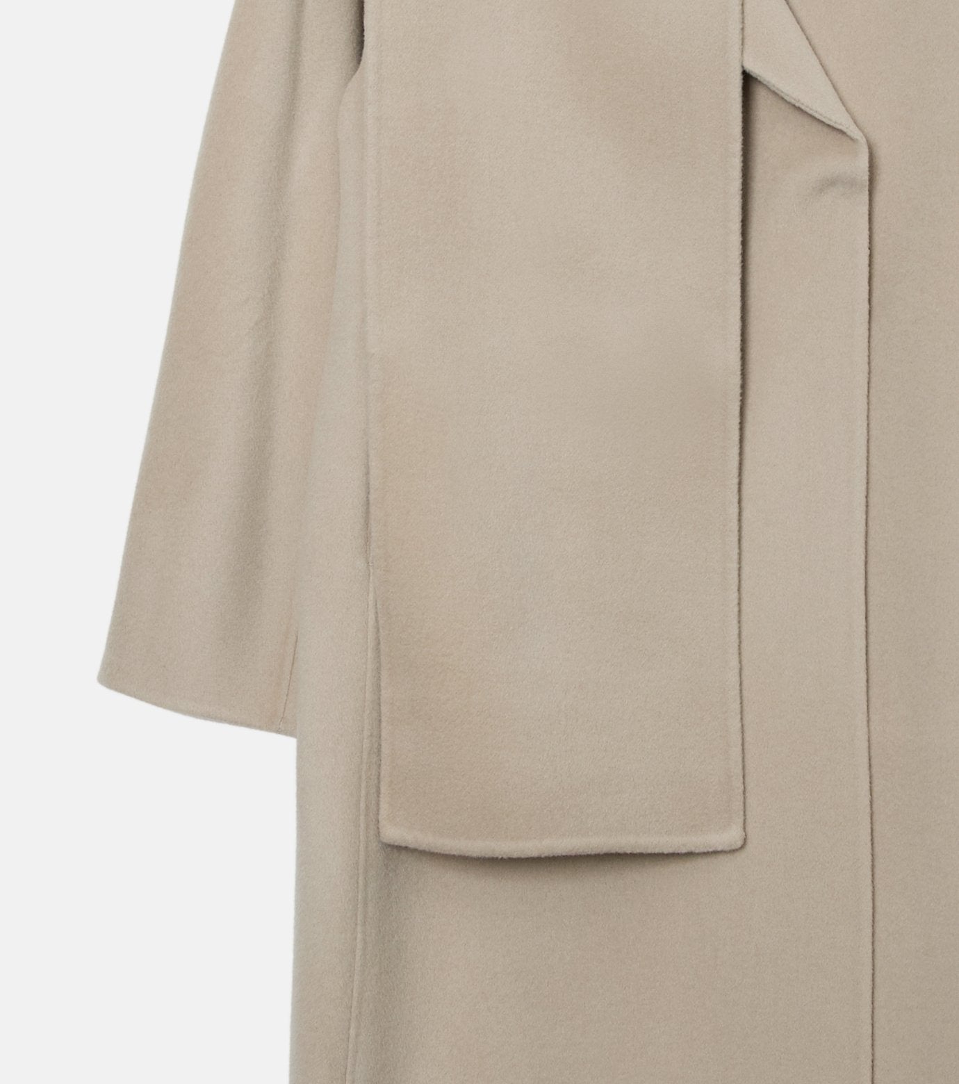 Double-Face Wrap Coat w/Matching Scarf
