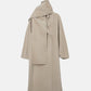 Double-Face Wrap Coat w/Matching Scarf