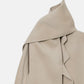 Double-Face Wrap Coat w/Matching Scarf