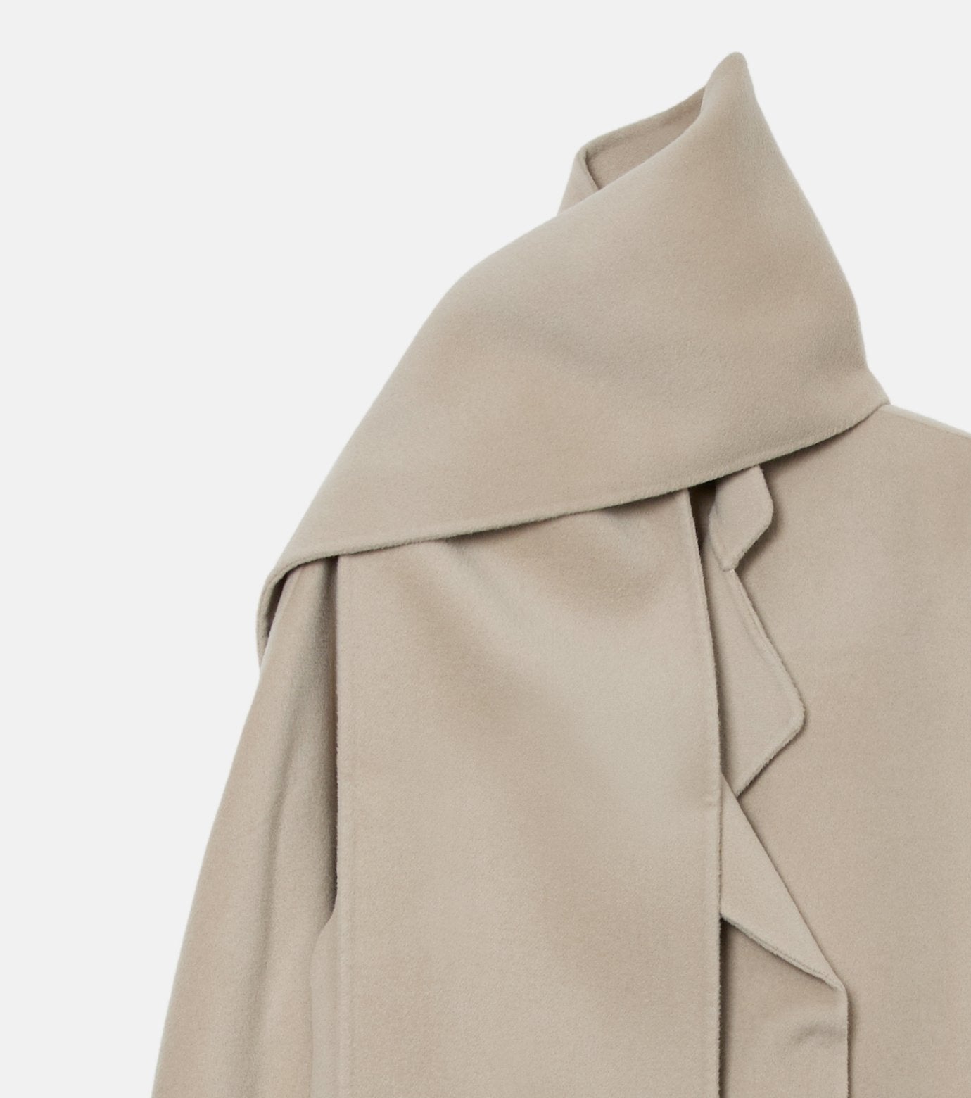 Double-Face Wrap Coat w/Matching Scarf