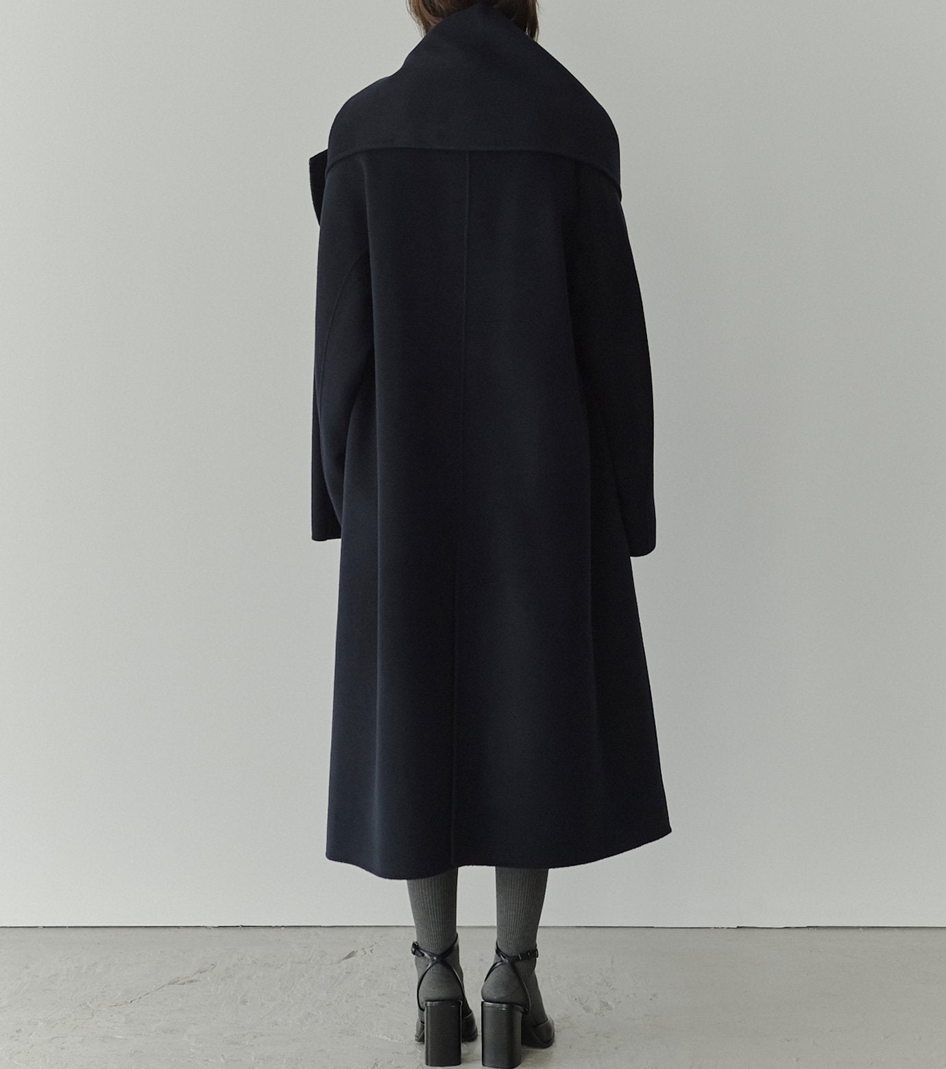 Double-Face Wrap Coat w/Matching Scarf