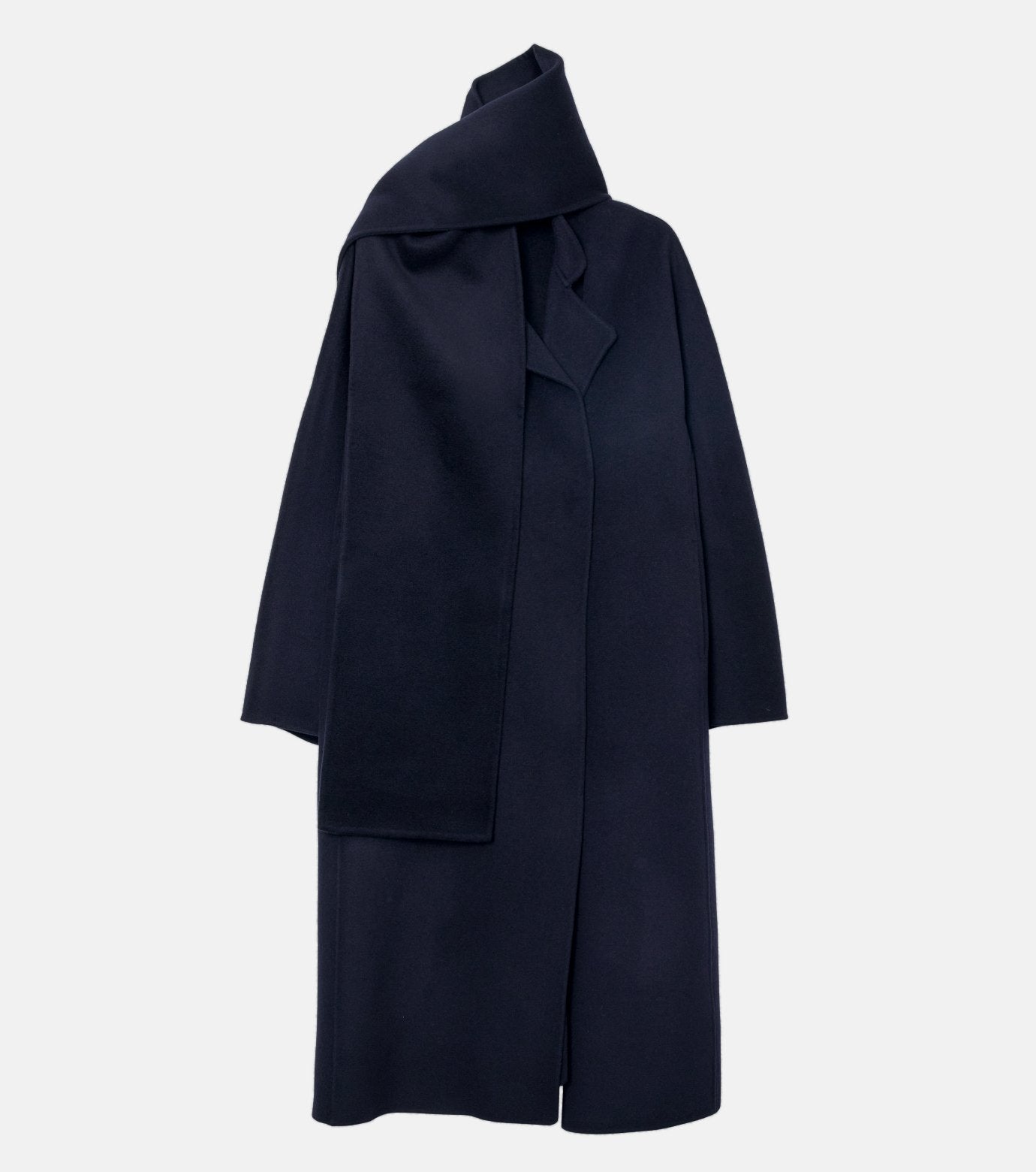 Double-Face Wrap Coat w/Matching Scarf
