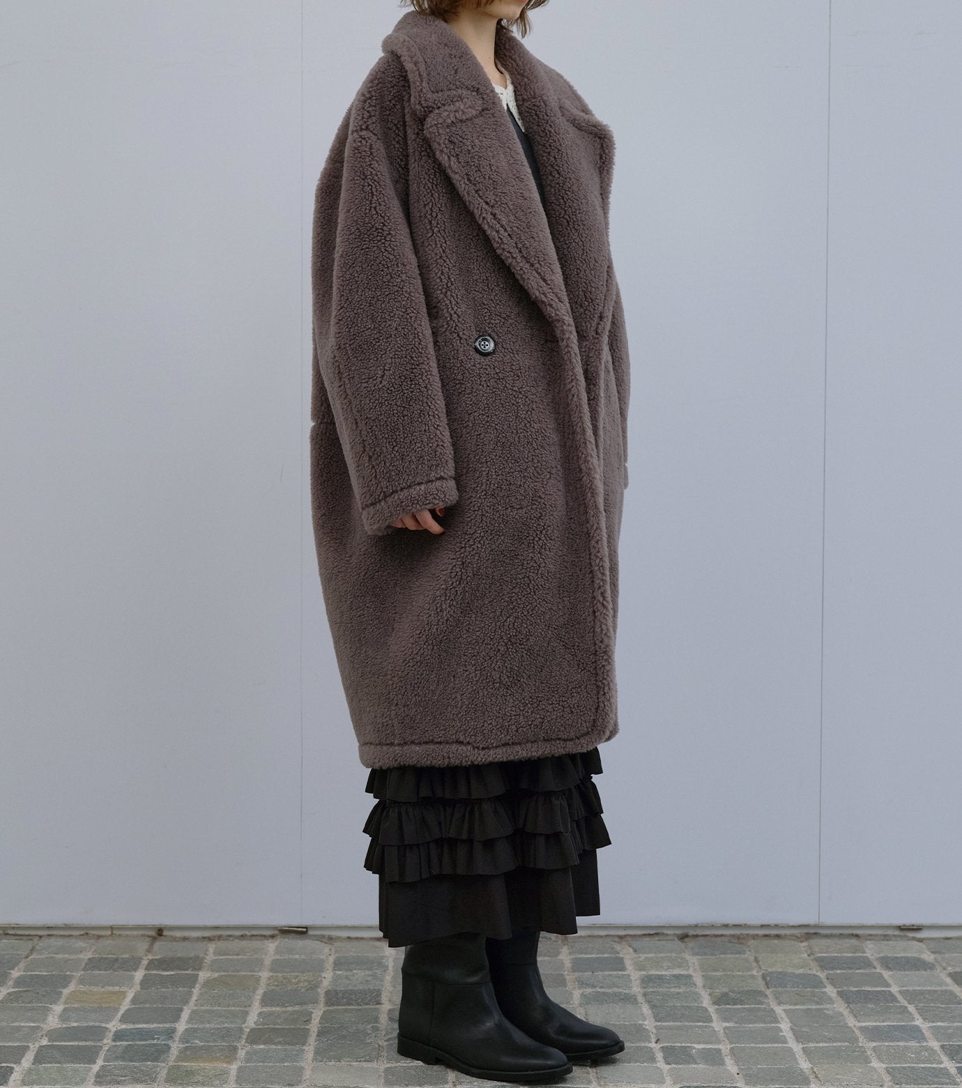Faux Shearling Cocoon Coat