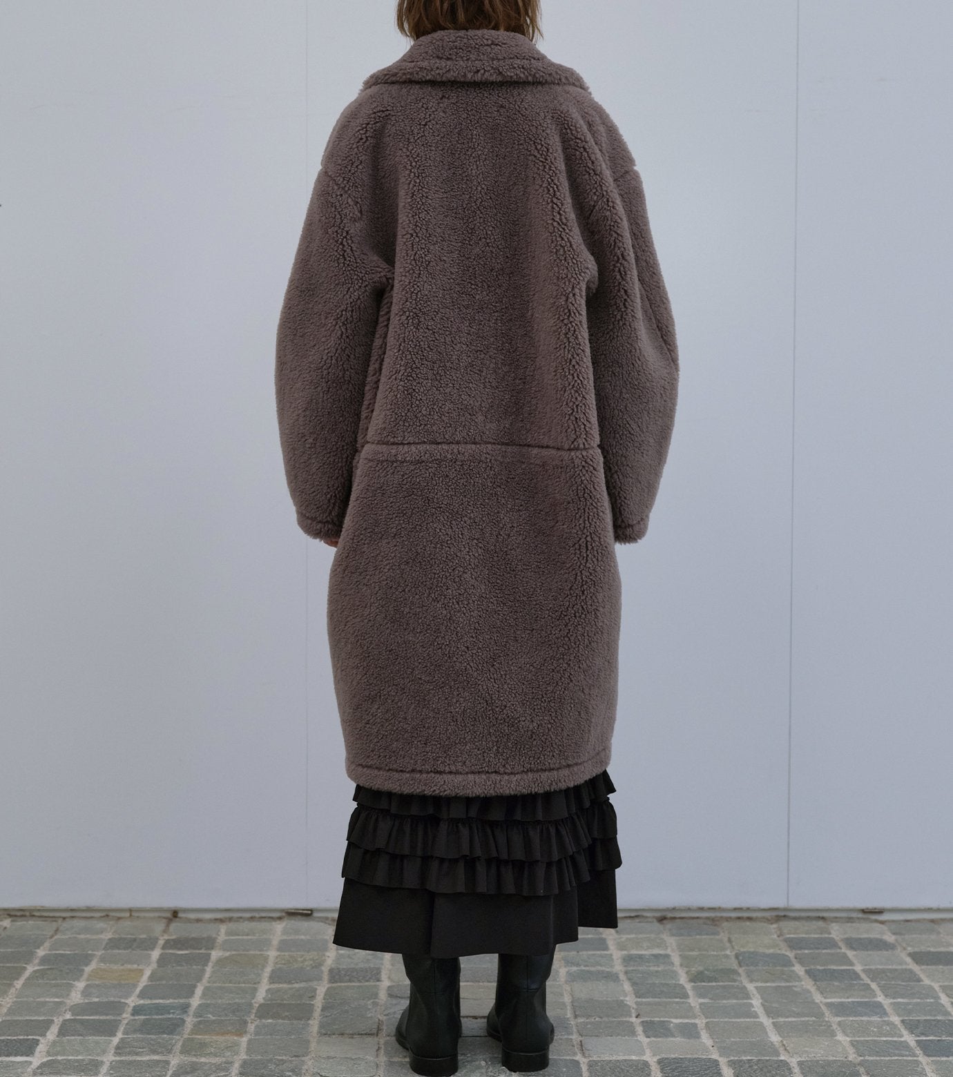 Faux Shearling Cocoon Coat