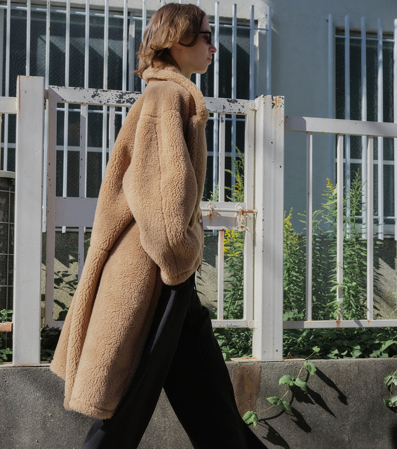 Faux Shearling Cocoon Coat