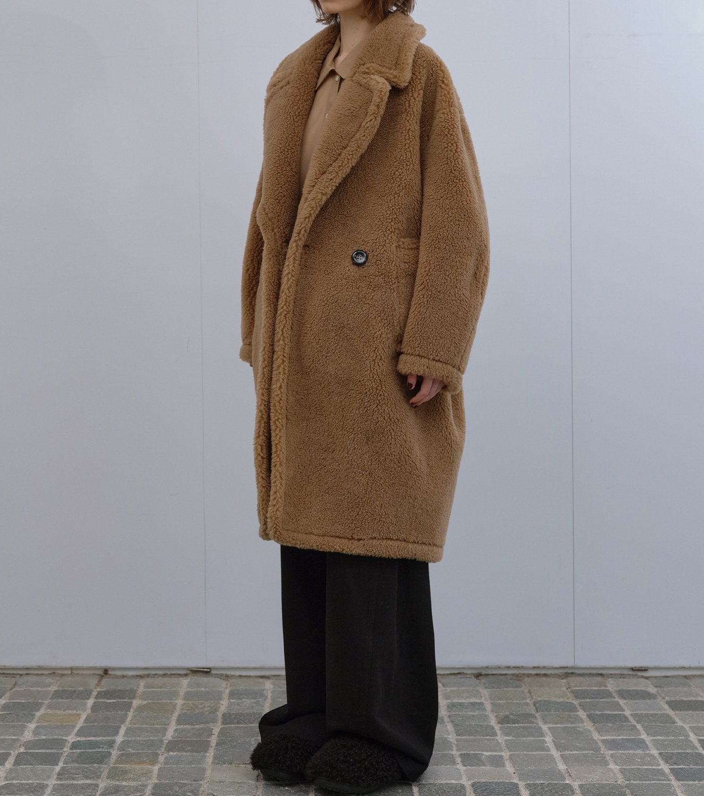 Faux Shearling Cocoon Coat