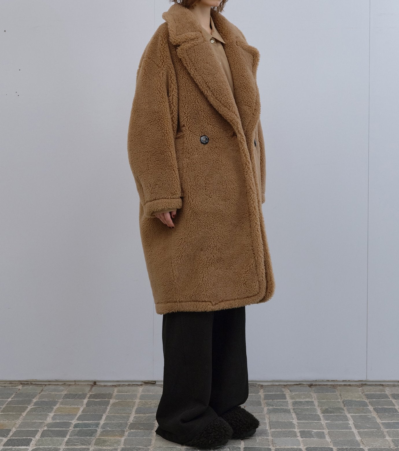 Faux Shearling Cocoon Coat
