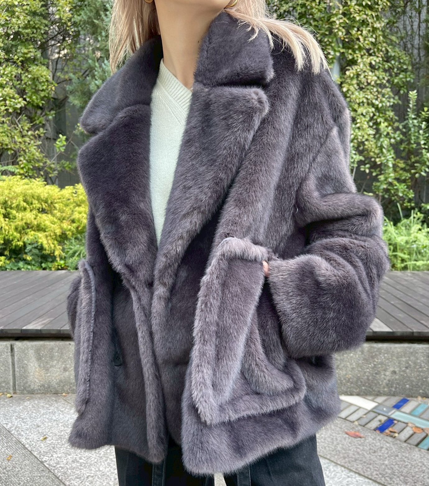 Faux Mink Peacoat