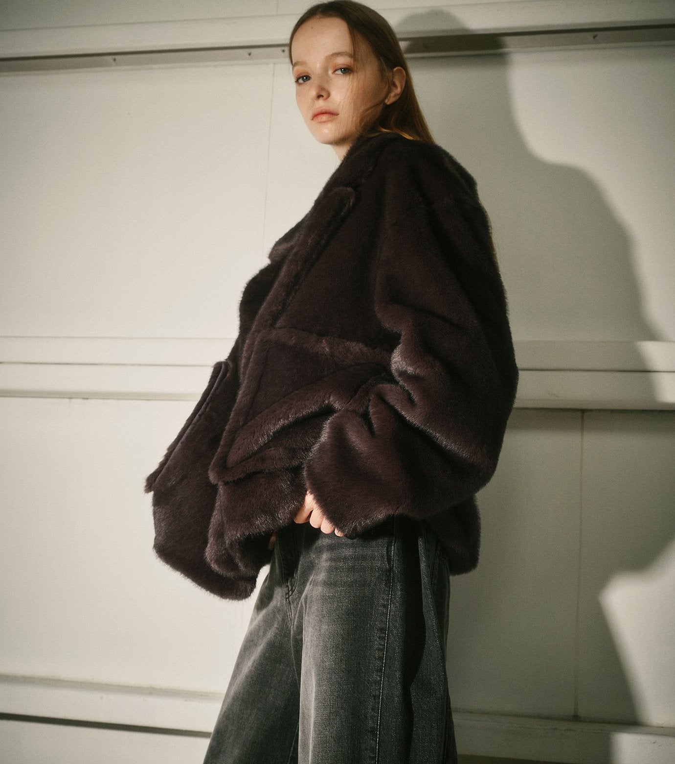 Faux Mink Peacoat