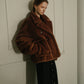 Faux Mink Peacoat