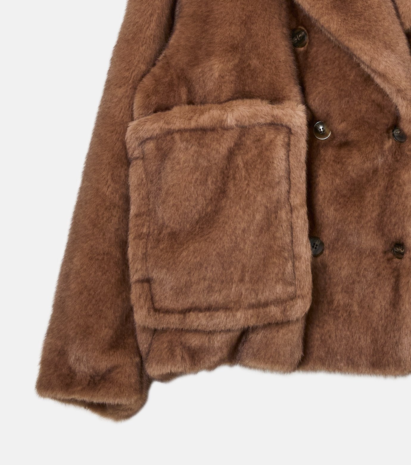 Faux Mink Peacoat