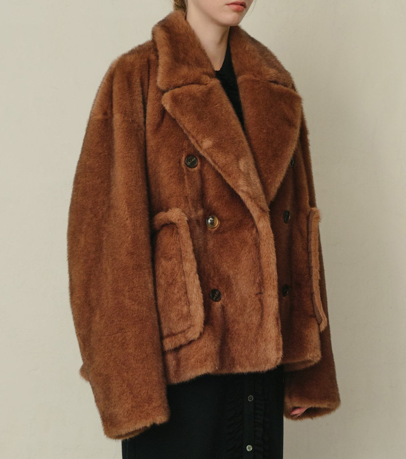 Faux Mink Peacoat
