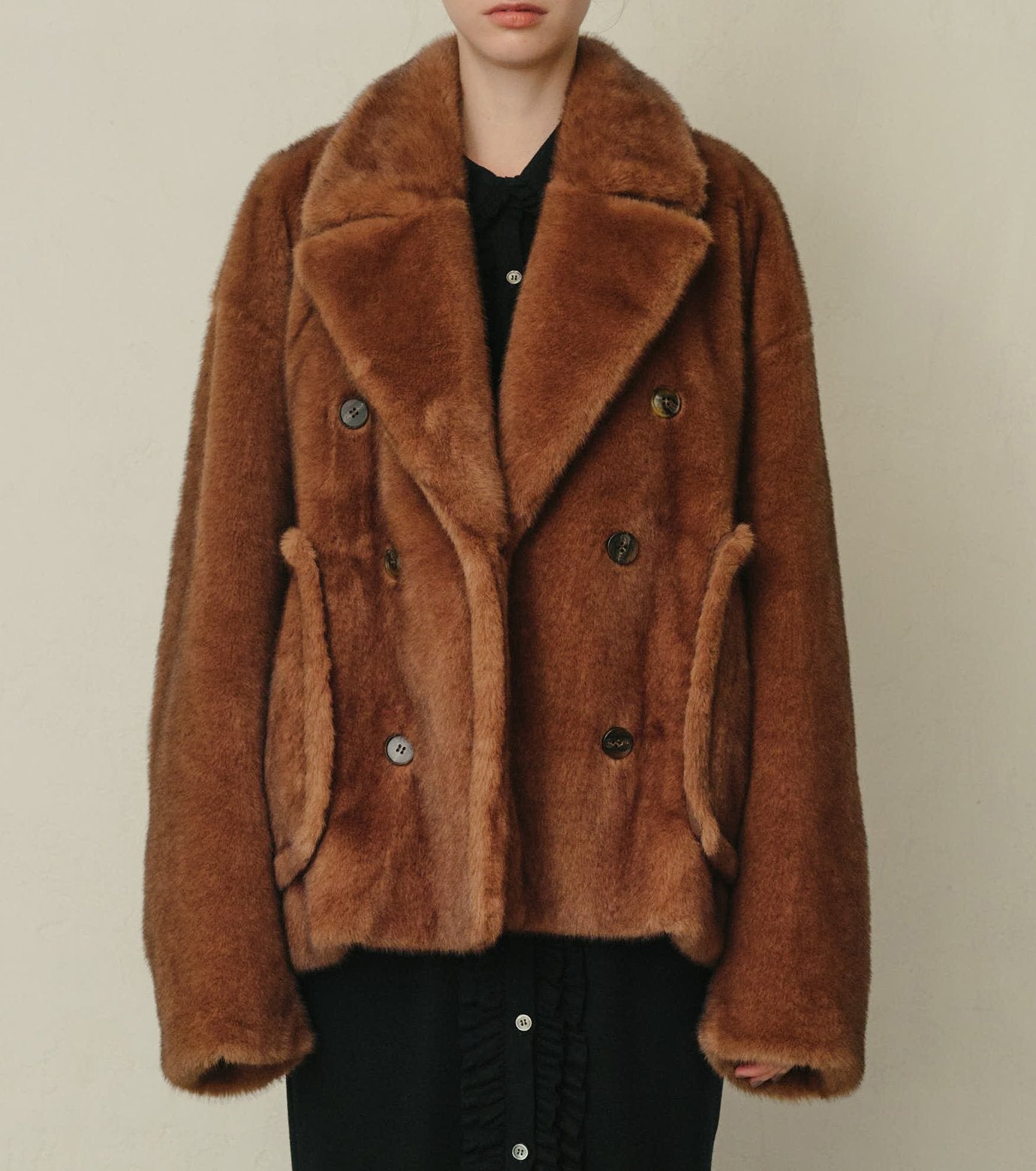 Faux Mink Peacoat