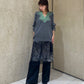 Vneck Knit w/Needle-Punched Lace