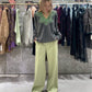 Vneck Knit w/Needle-Punched Lace