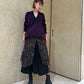 Vneck Knit w/Needle-Punched Lace