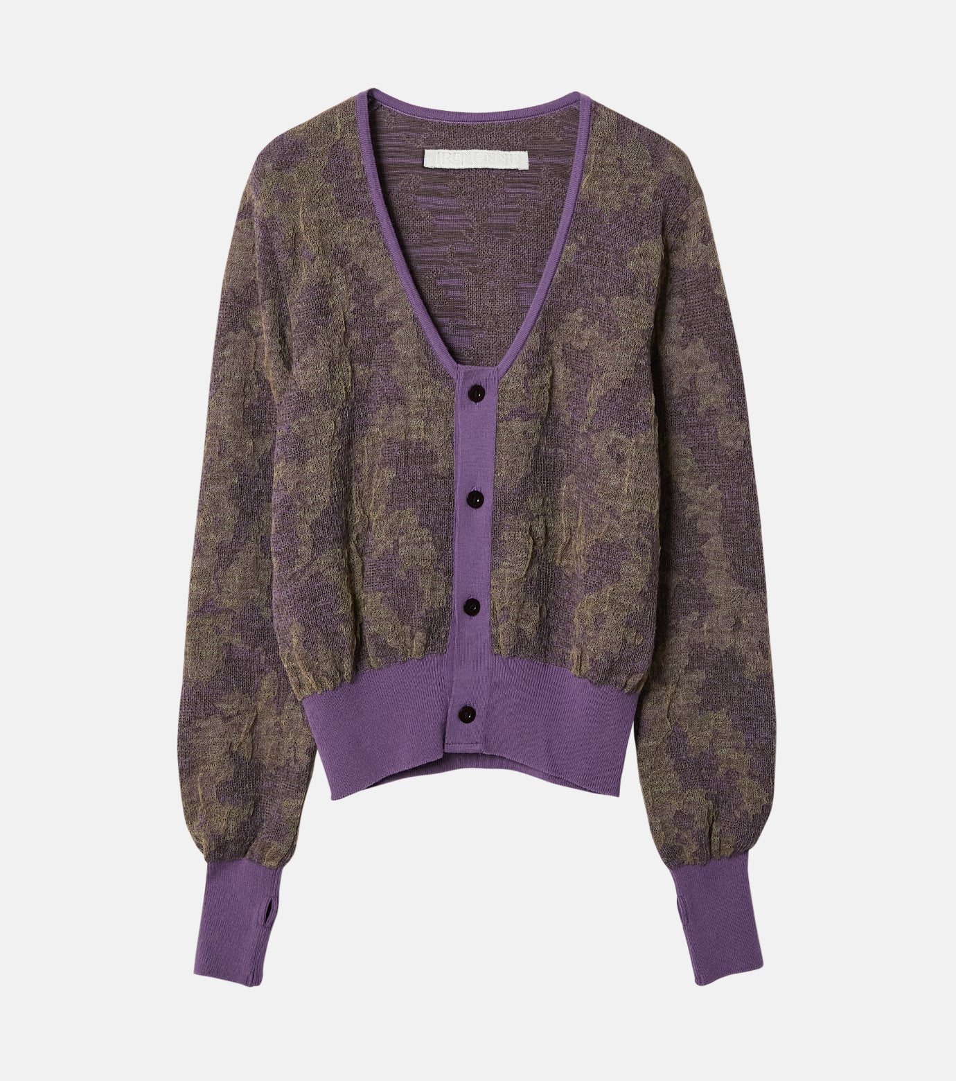 Layered Jacquard KNIT Cardigan