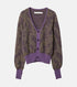 Layered Jacquard KNIT Cardigan