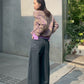 Layered Jacquard KNIT Cardigan