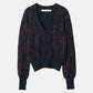 Layered Jacquard KNIT Cardigan