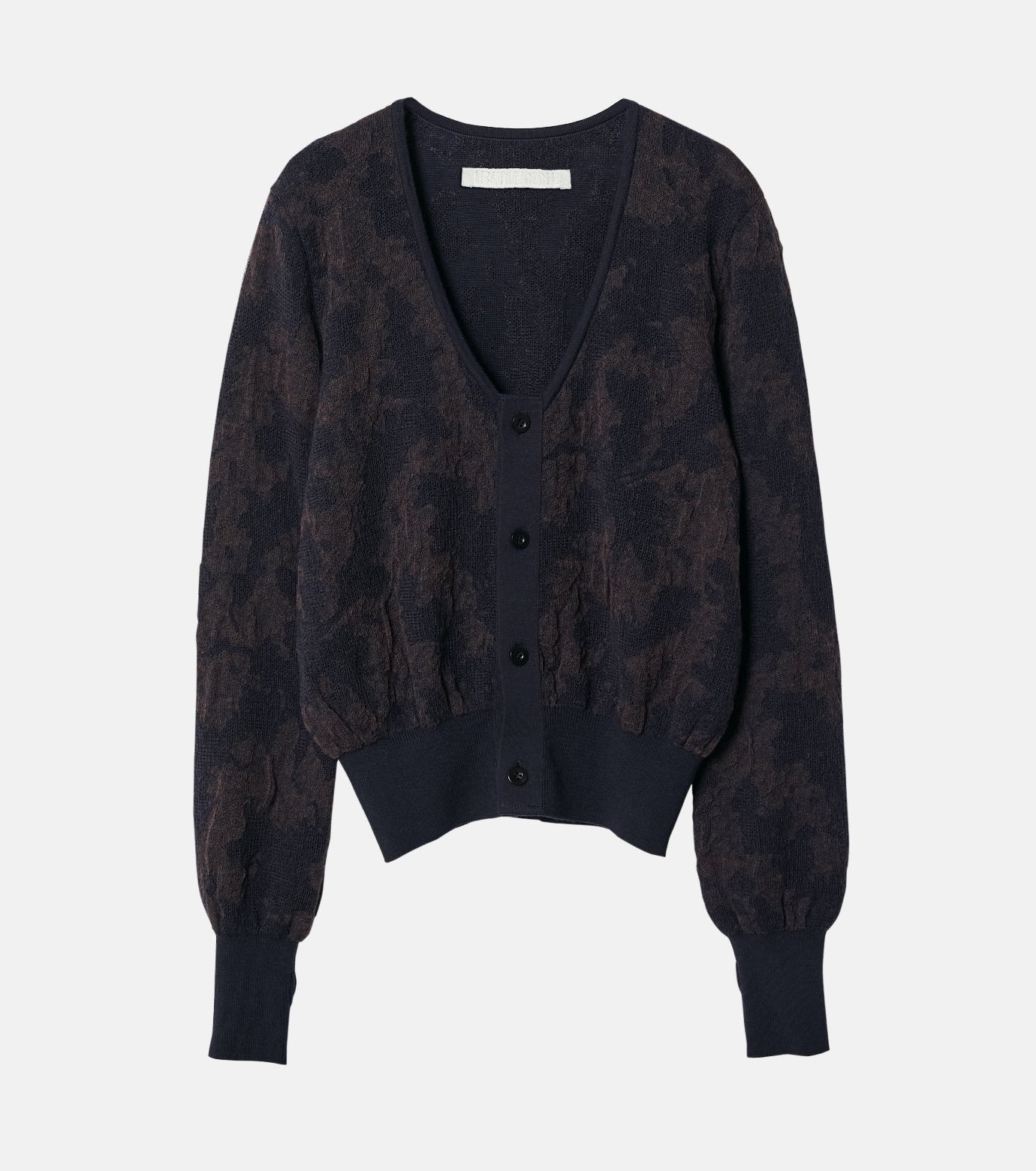Layered Jacquard KNIT Cardigan