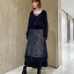 Layered Jacquard KNIT Cardigan