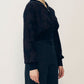 Layered Jacquard Zip-Up Pullover