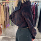 Layered Jacquard Zip-Up Pullover