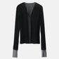 Flocked Mesh & Tulle Fitted Top