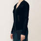 Flocked Mesh & Tulle Fitted Top