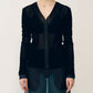 Flocked Mesh & Tulle Fitted Top