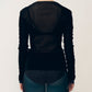 Flocked Mesh & Tulle Fitted Top