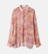 Sheer Shirt w/Floral & Mineral Print