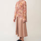 Sheer Shirt w/Floral & Mineral Print