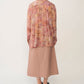 Sheer Shirt w/Floral & Mineral Print