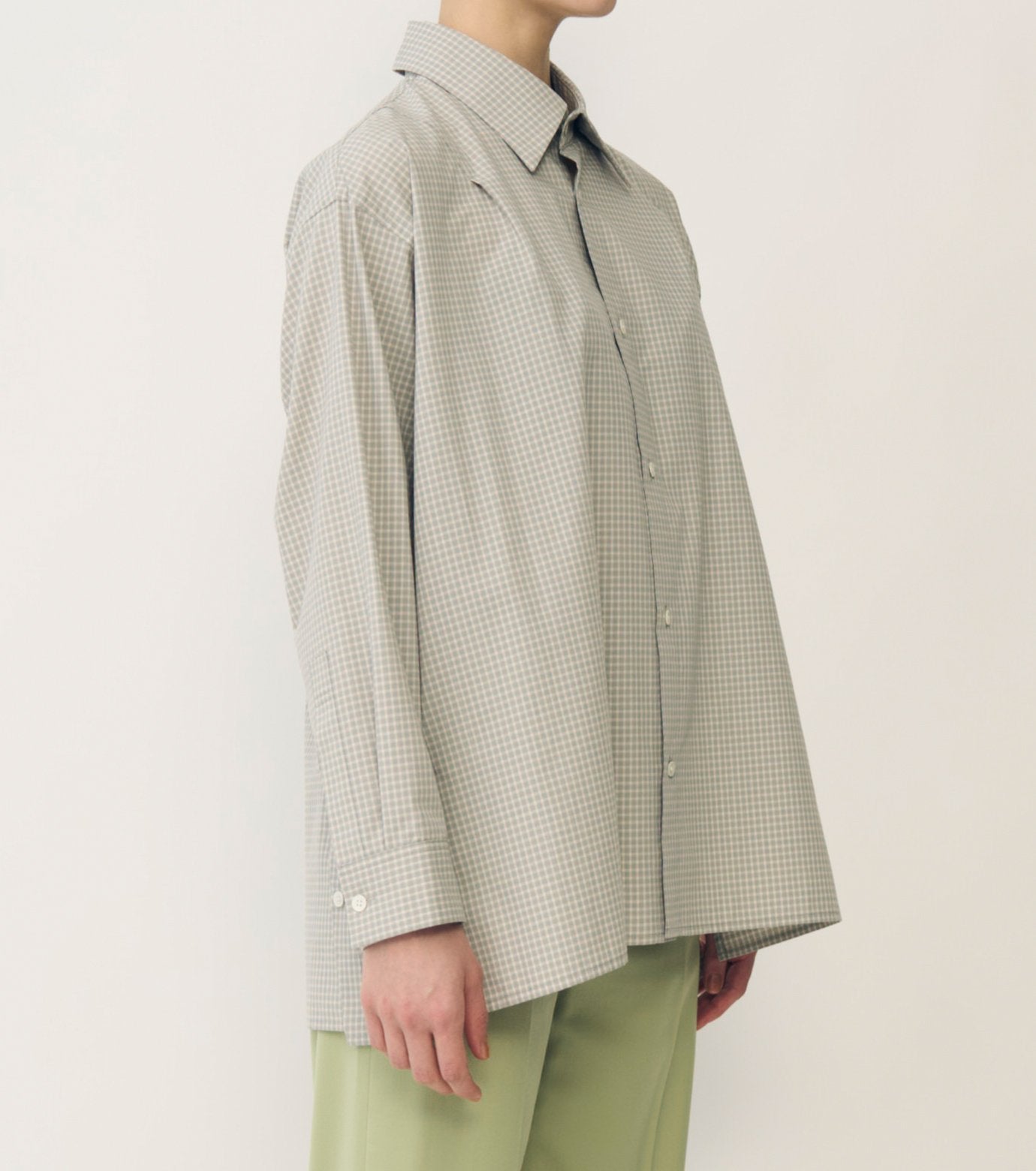 Plaid Back-Button Detail Shirt