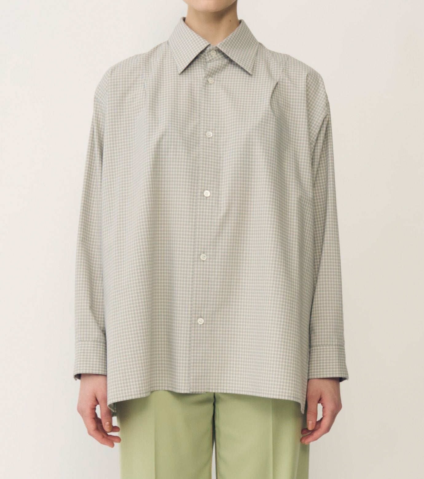 Plaid Back-Button Detail Shirt