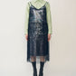 Foil Print Layered Cami Dress