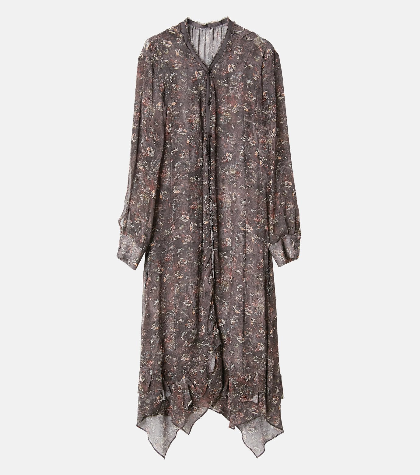 Gathered Dressw/Floral&Mineral Print