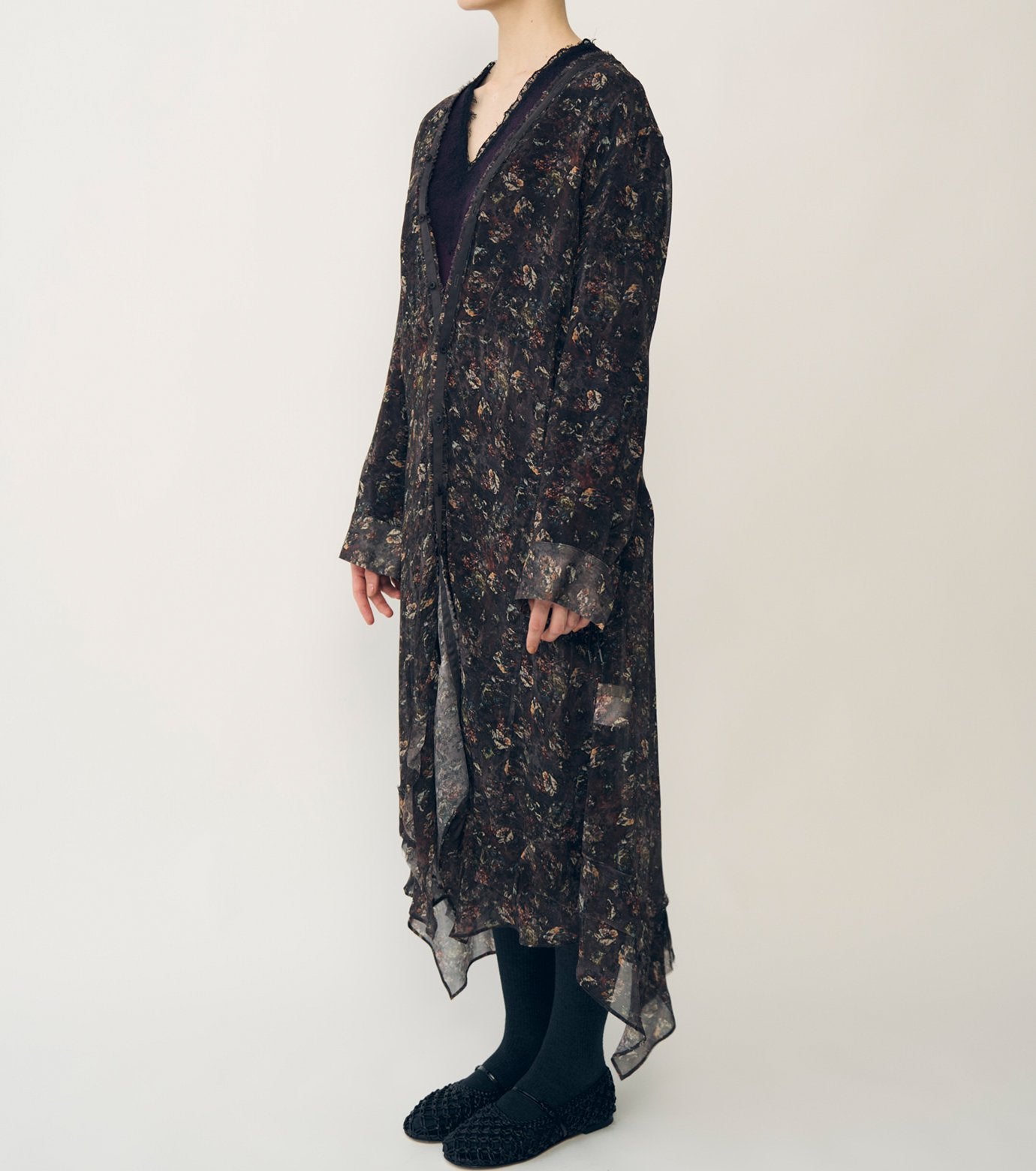 Gathered Dressw/Floral&Mineral Print