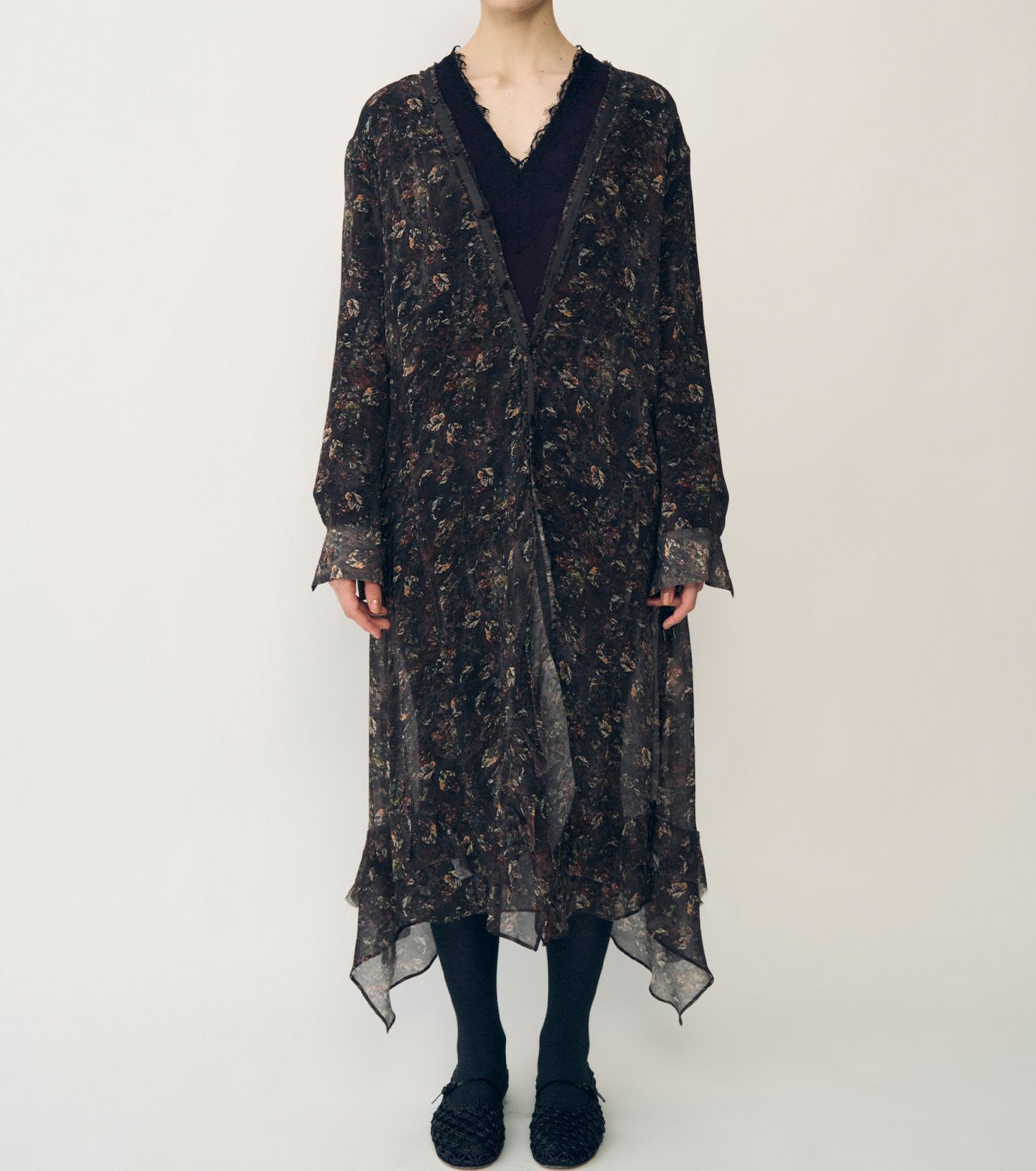 Gathered Dressw/Floral&Mineral Print